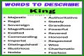 What words describe a king?